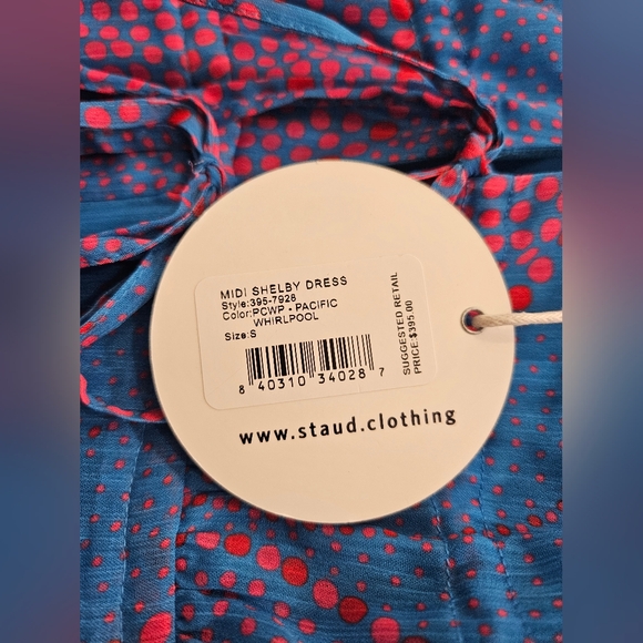 NWT STAUD Midi Shelby Dress - Picture 9 of 12
